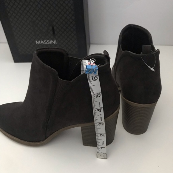 NIB Massini “Genesis” Grey Ankle Boots Size 8.5 - Picture 4 of 8